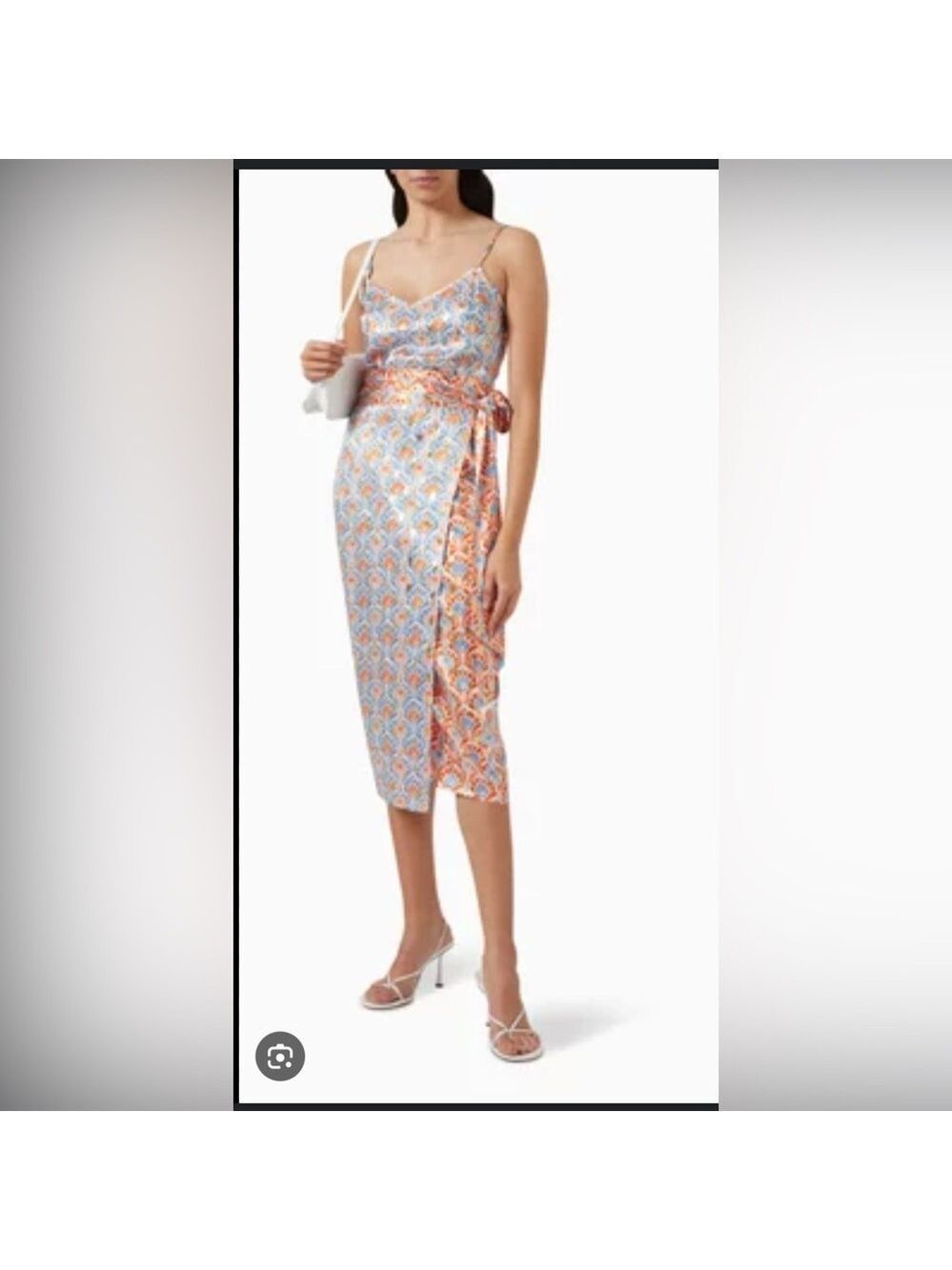 NWOT NEVER FULLY DRESSED Revolve Deco Palm Jaspre Midi Skirt in Satin Size 16
